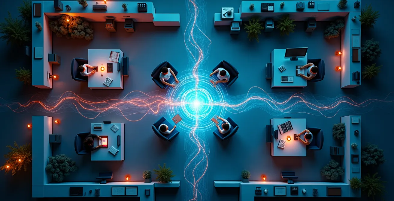 Visual representation of workflow congestion at management level with alternative pathways