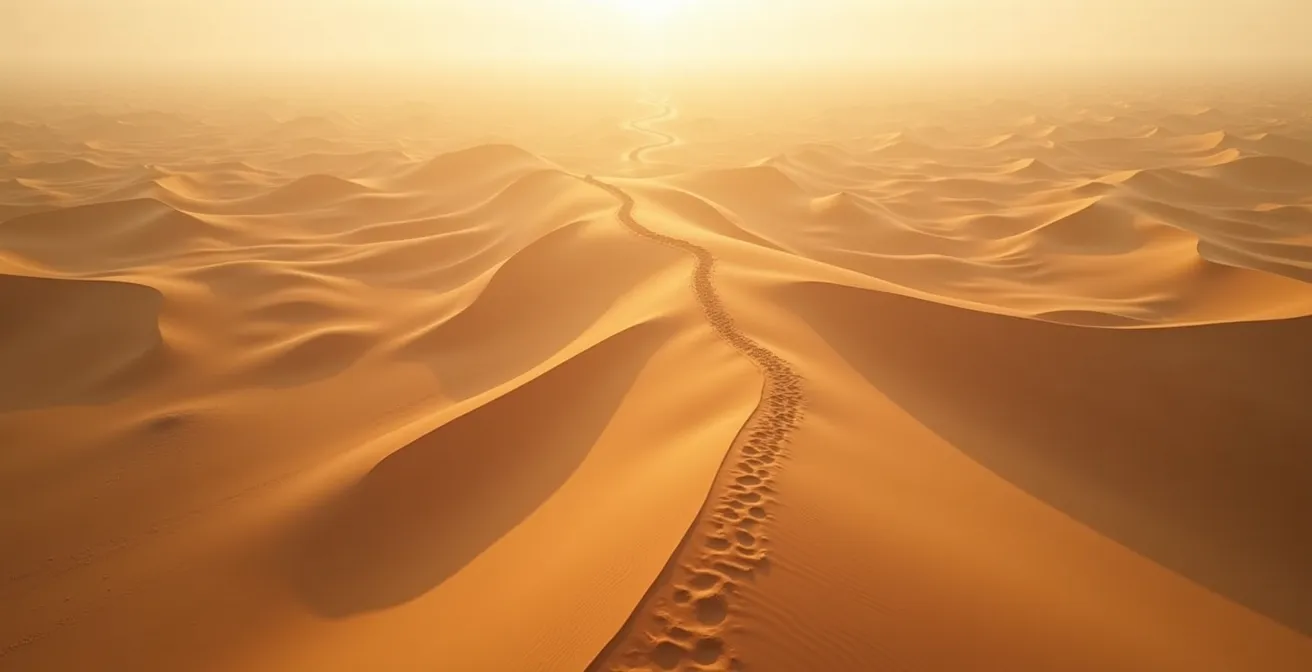 Wide aerial view of diverging pathways through minimalist landscape representing different market entry strategies