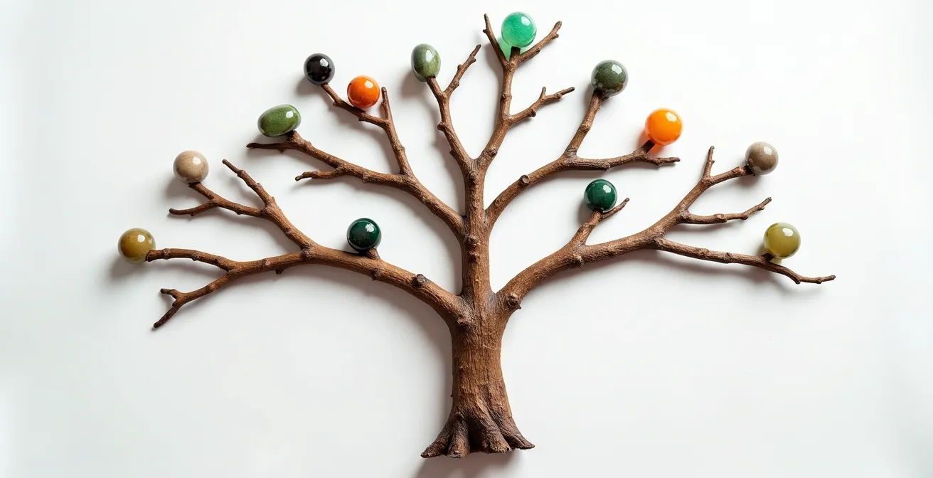 Visual representation of an OKR driver tree showing hierarchical goal alignment