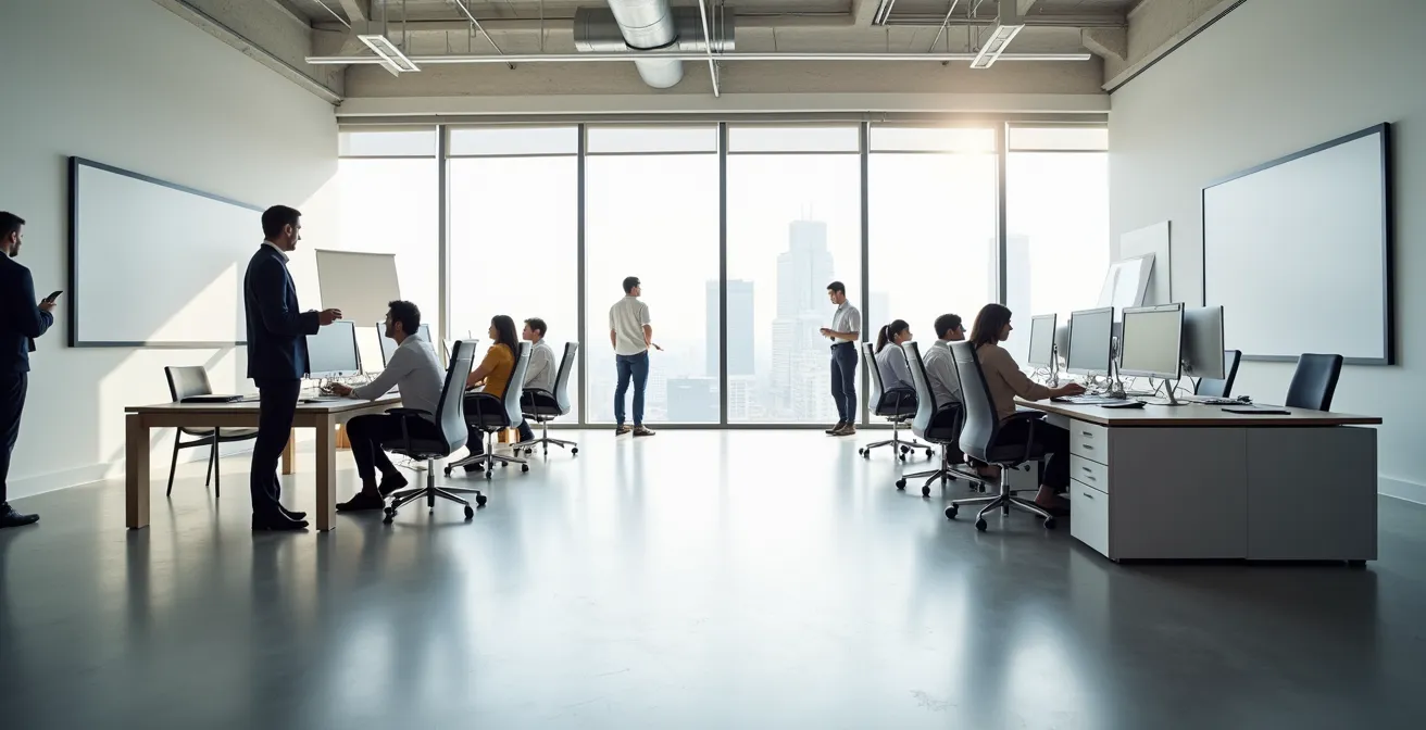 Visual representation of agency transformation from services to productized SaaS